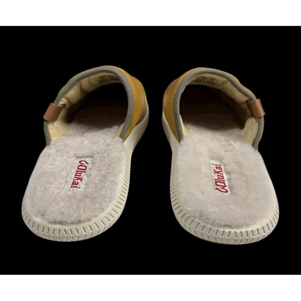 Size 12 - Olukai Mens Slippers Mua 'lli Slides Sandal Shoes Shearling Lined - Picture 7 of 8